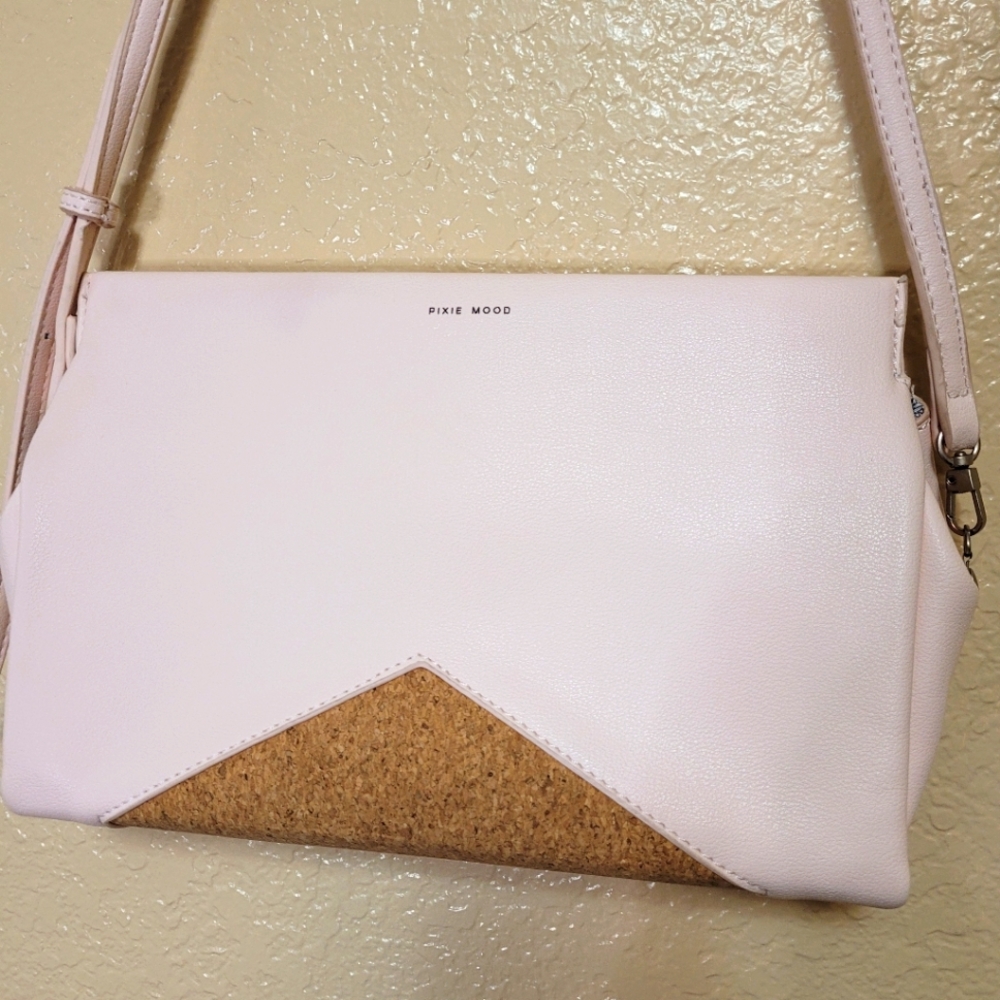 Pixie Mood Pink Vegan & Cork Crossbody Bag - Picture 2 of 12